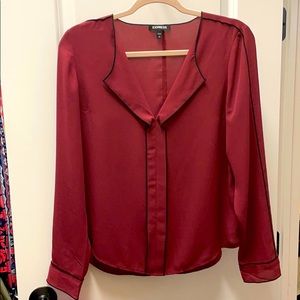 Lovely, dark burgundy, size small blouse!